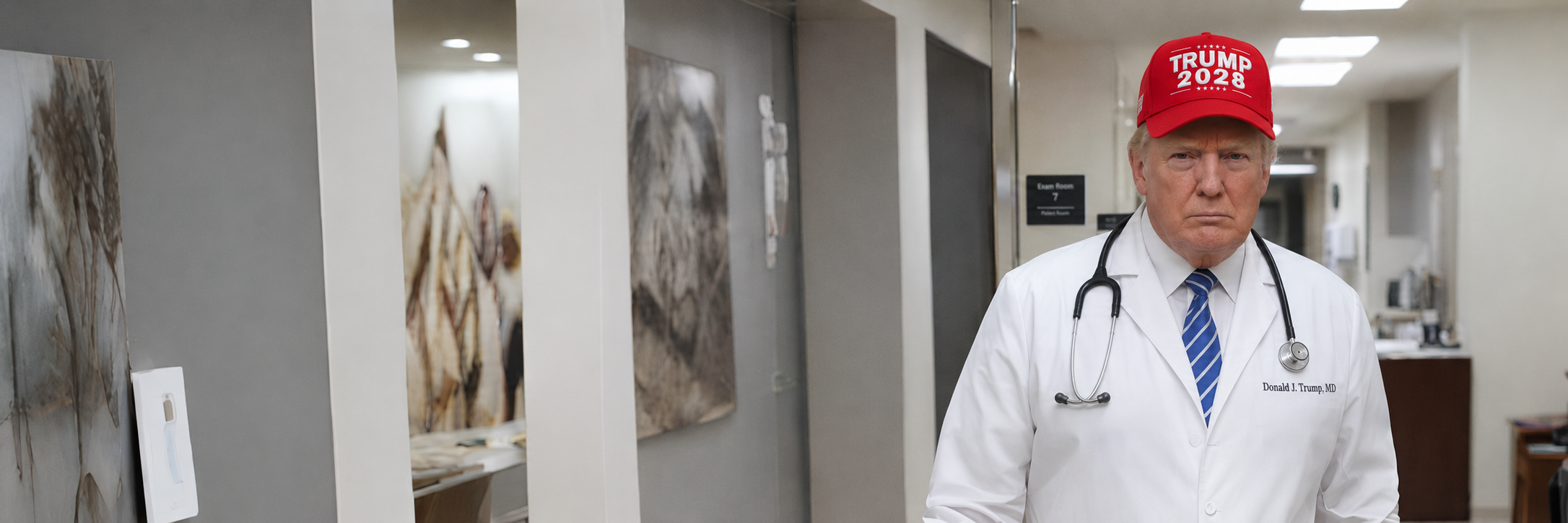 Dr. MAGA in the clinic hallway